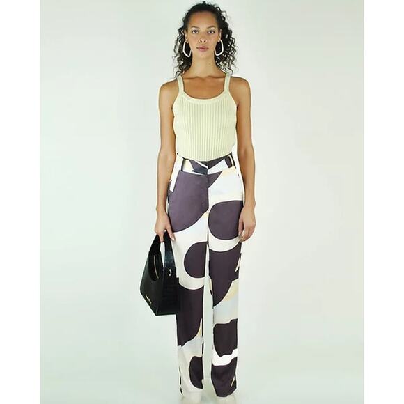 House of Sunny High-rise Highway-print Flared Trousers - Picture 9 of 16